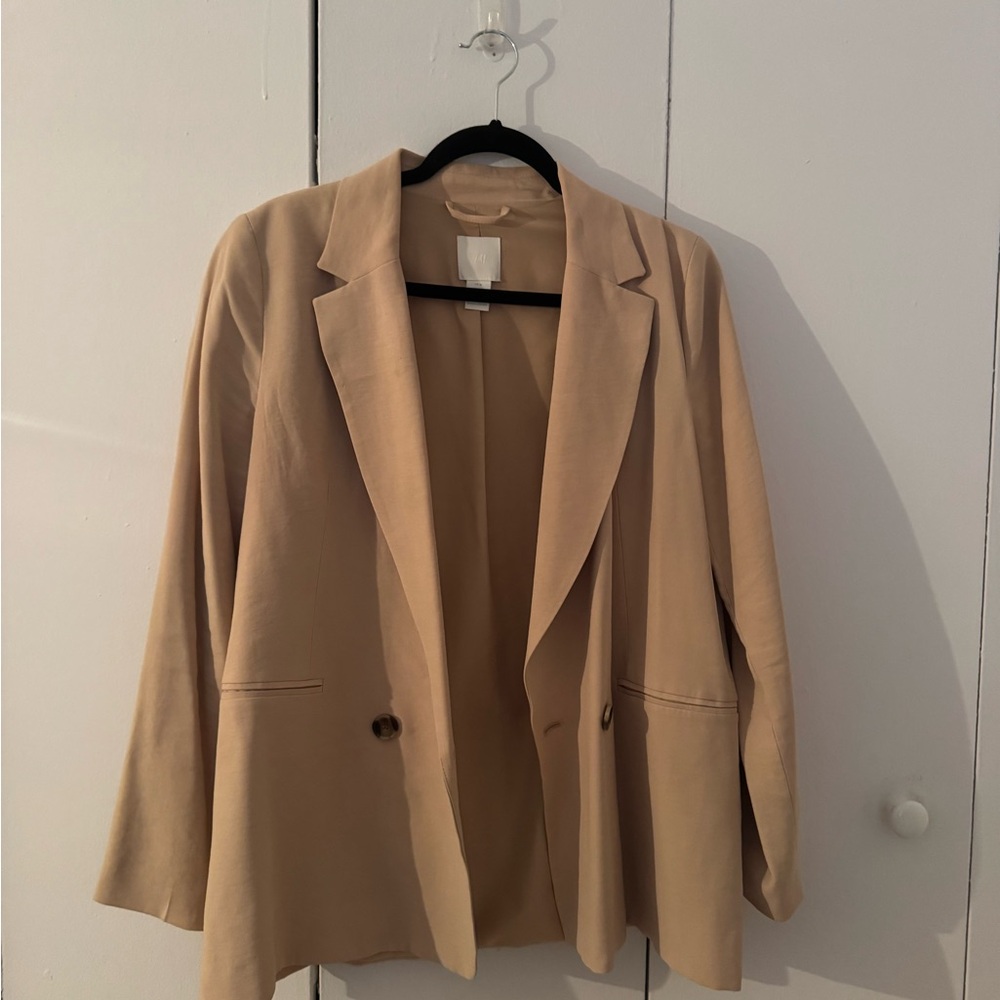 H&M Linen Tan Blazer